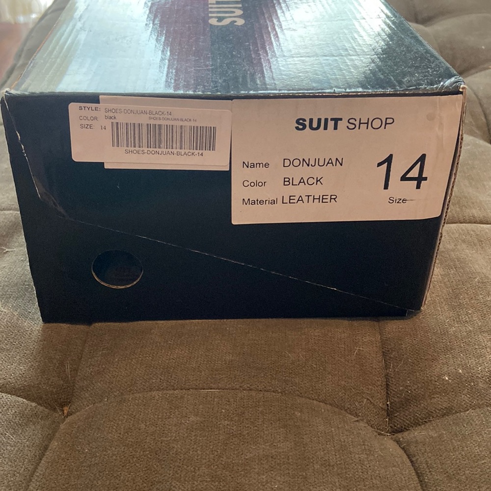 Brand new in box with Don Juan Patten Leather Tuxedo shoes size 14. Never worn